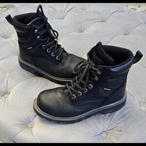 Wolverine Black Leather Lace Up Waterproof Work Boots W10694 Mens Shoes 7 M